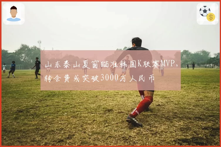 山东泰山夏窗瞄准韩国K联赛MVP，转会费或突破3000万人民币