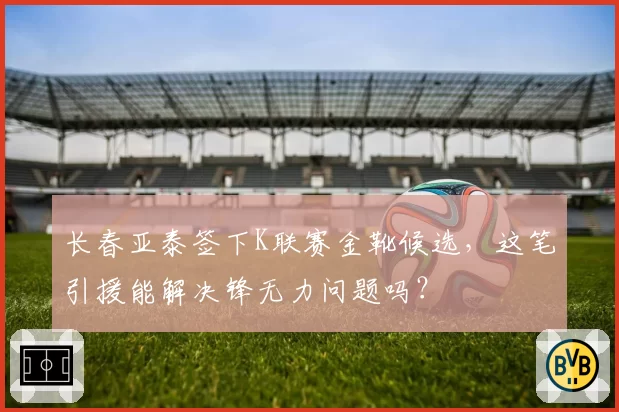 长春亚泰签下K联赛金靴候选,这笔引援能解决锋无力问题吗?